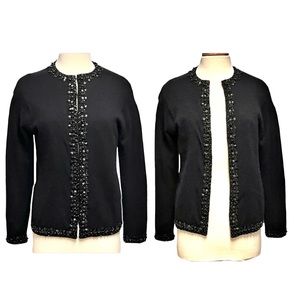 Custom Vintage Angora Lambswool Blend Vic & Vic Haute Couture Cardigan Sweater